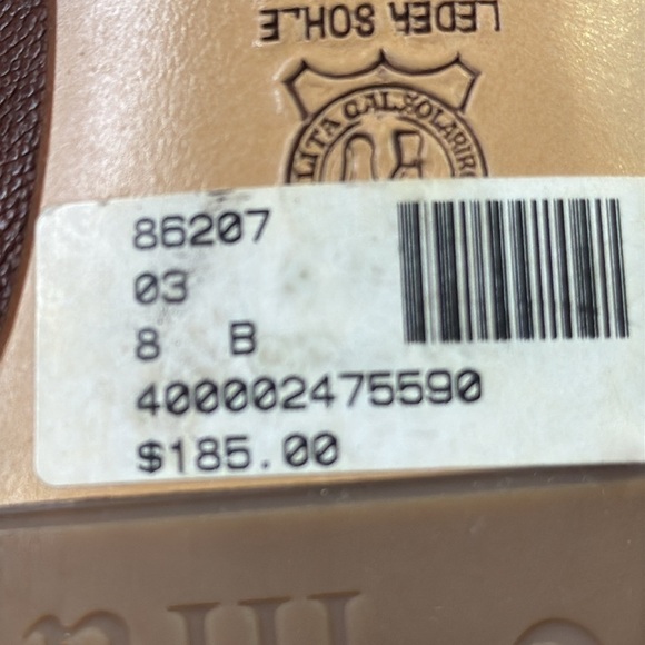 Vintage NWT Arnold Churgin Brown Leather Kitten Heel Loafers - Picture 8 of 12